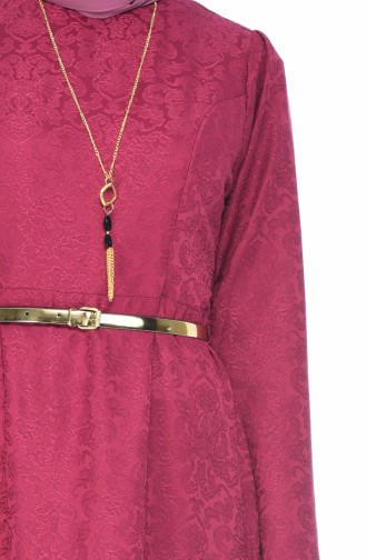 وايت بيرد فستان بتصميم حزام للخصر 3951-04 لون أرجواني 3951-04