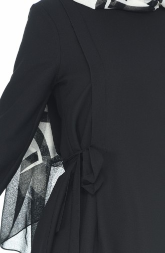 Yandan Bağlamalı Tunik Pantolon İkili Takım 0247-01 Siyah