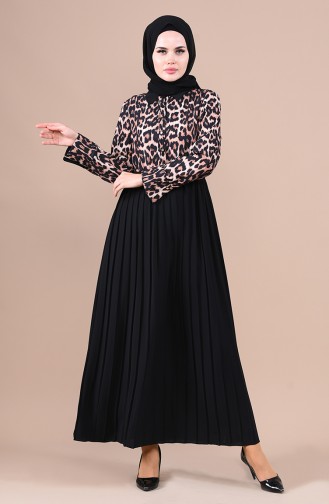 Black Hijab Dress 33751-01