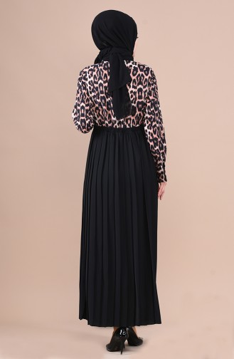 Black Hijab Dress 33751-01