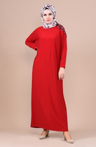 Red Hijab Dress 1781-02