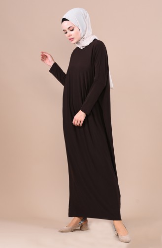 Brown Hijab Dress 1781-05