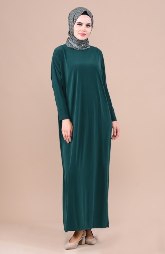 Emerald Green Hijab Dress 1781-07