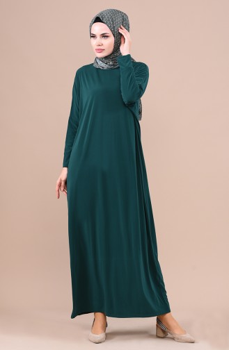 Emerald Green Hijab Dress 1781-07
