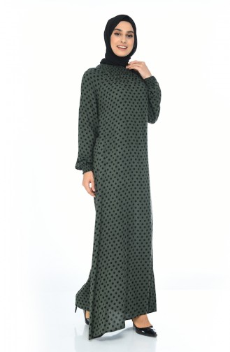 Robe Hijab Vert Foncé 0079-02