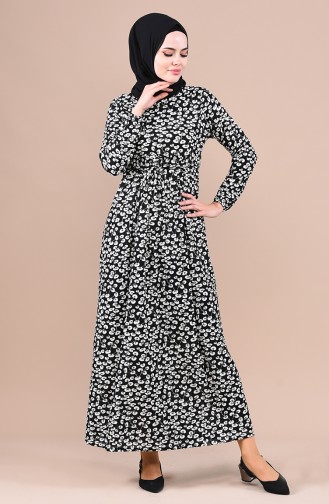 Black Hijab Dress 4791-01