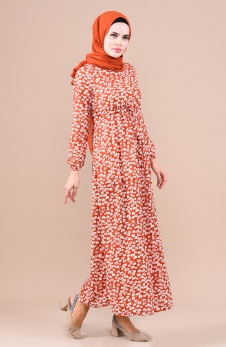 Tan Hijab Dress 4791-04