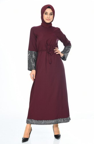 Purple Hijab Dress 5390-06