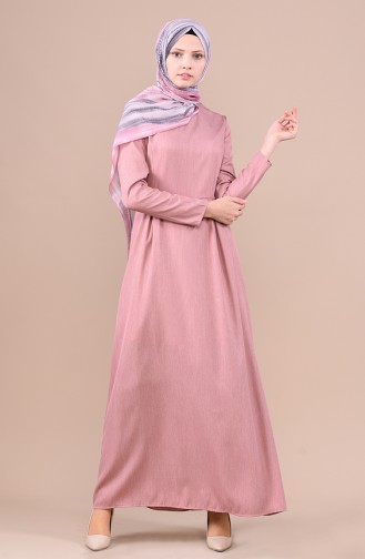 Dusty Rose Hijab Dress 3097-01