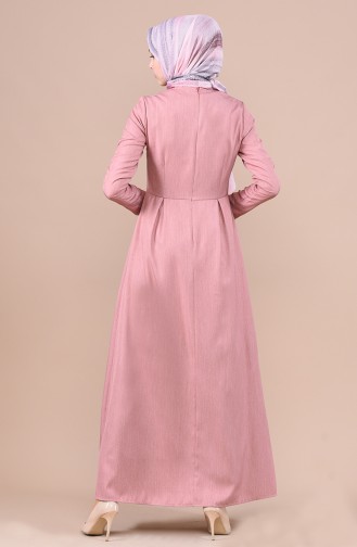 Dusty Rose Hijab Dress 3097-01