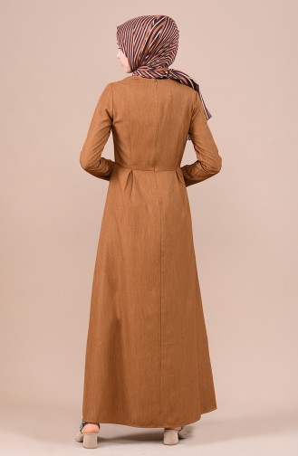 Camel Hijab Dress 3097-04