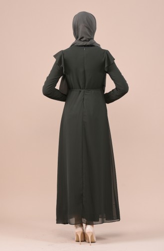 Khaki Hijab Dress 5021-02
