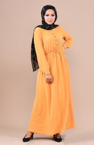 فستان أصفر خردل 5024-03