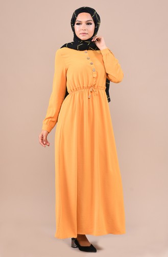 فستان أصفر خردل 5024-03