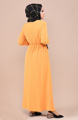 فستان أصفر خردل 5024-03