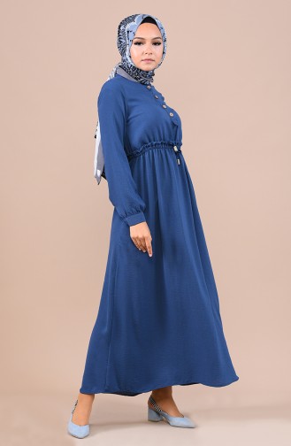 Indigo Hijab Dress 5024-04