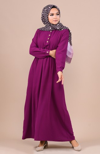 Plum Hijab Dress 5024-05