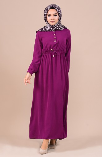 Plum Hijab Dress 5024-05