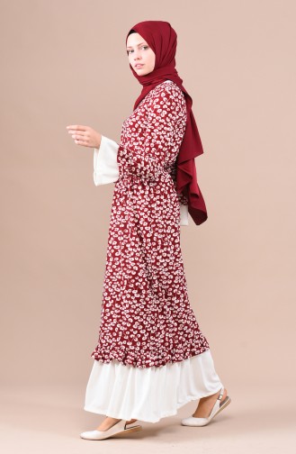 Red Hijab Dress 4243-02