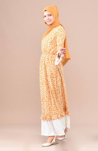 Yellow Hijab Dress 4243-03