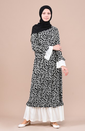 Robe a Motifs 4243-05 Noir 4243-05