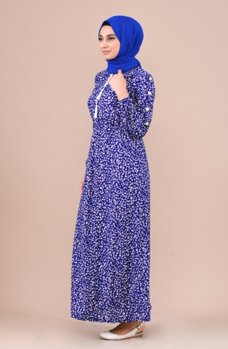 Saxe Hijab Dress 4244-03