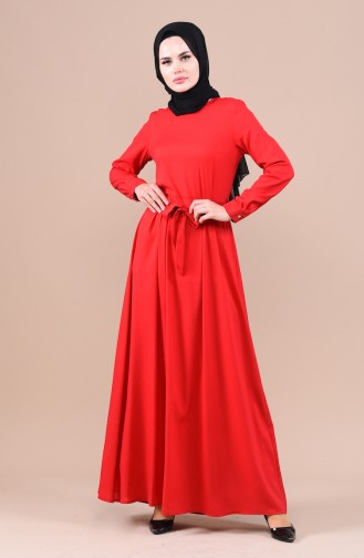 Red Hijab Dress 60032-02