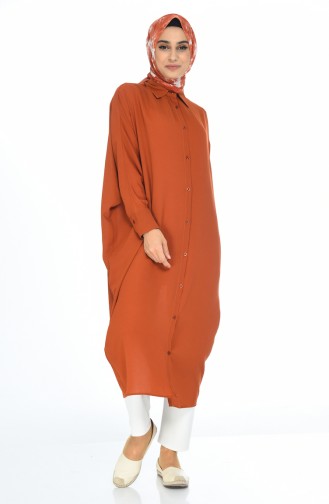 Yarasa Kol Salaş Tunik 6279-02 Kiremit