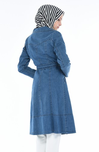 Veste Jean a Ceinture 0244-01 Bleu Jean 0244-01