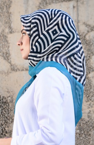 Oil Blue Hoofddoek 3402P-12