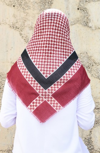 Claret red Hoofddoek 2324-08