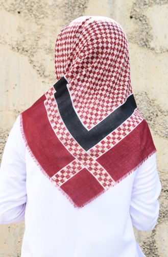 Claret red Hoofddoek 2324-08