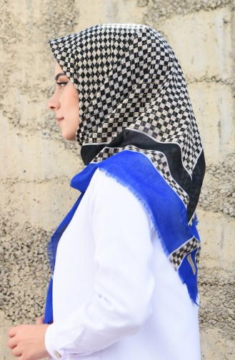 Saxon blue Hoofddoek 2324-12