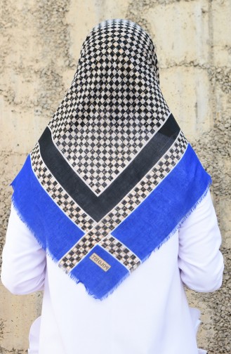 Saxon blue Hoofddoek 2324-12