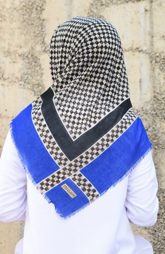 Saxon blue Hoofddoek 2324-12