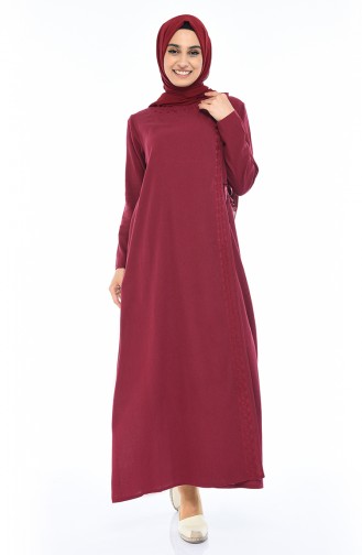 Claret red Abaya 22223-04