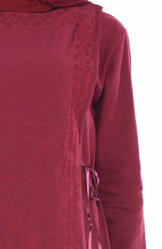 Claret red Abaya 22223-04