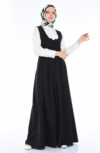 robe sans manche Noir 11183-04