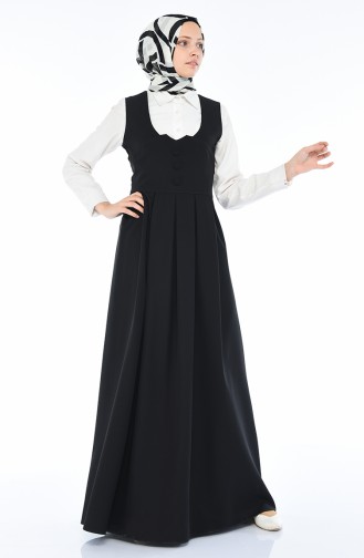 robe sans manche Noir 11183-04