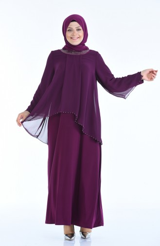 Zwetschge Hijab-Abendkleider 3147-02