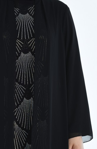 Black Hijab Evening Dress 6265-03