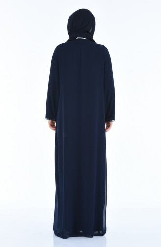 Grosse Grösse Abendkleid  6265-04 Dunkelblau 6265-04
