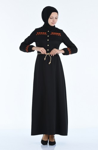 Black Hijab Dress 4285-01