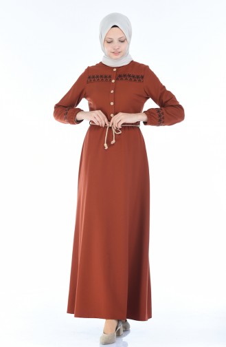 Copper Hijab Dress 4285-02