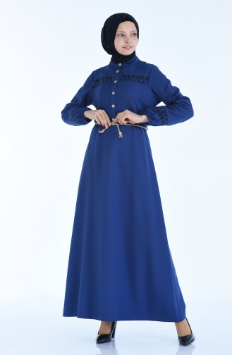 Blue Hijab Dress 4285-03