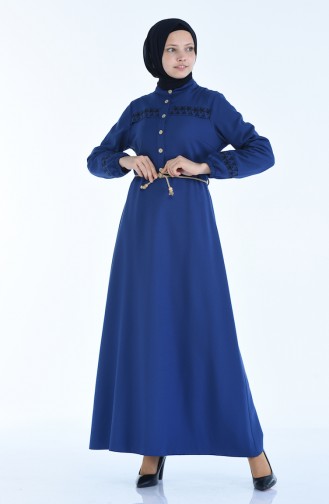 Robe Brodée 4285-03 Bleu 4285-03