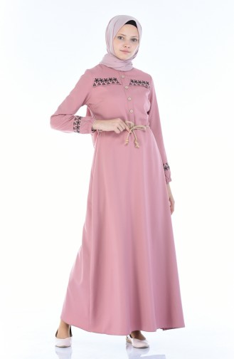 Dusty Rose Hijab Dress 4285-04