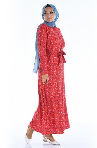 Red Hijab Dress 0322-01