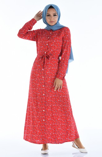 Red Hijab Dress 0322-01