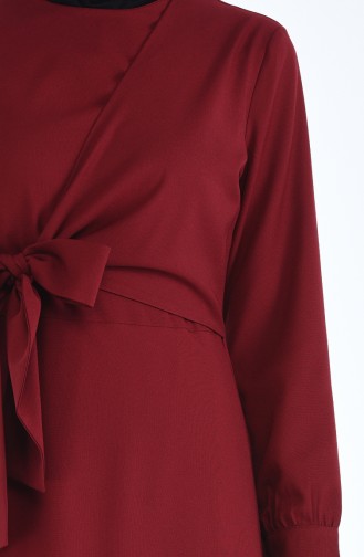 Claret Red Hijab Dress 2080-02